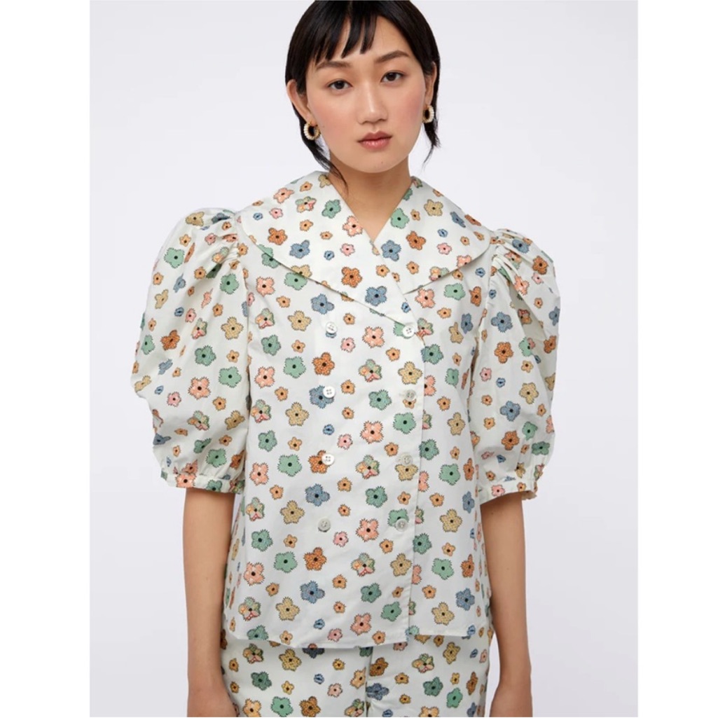 Shrimps Multicolor Floral Puff Sleeve Blouse